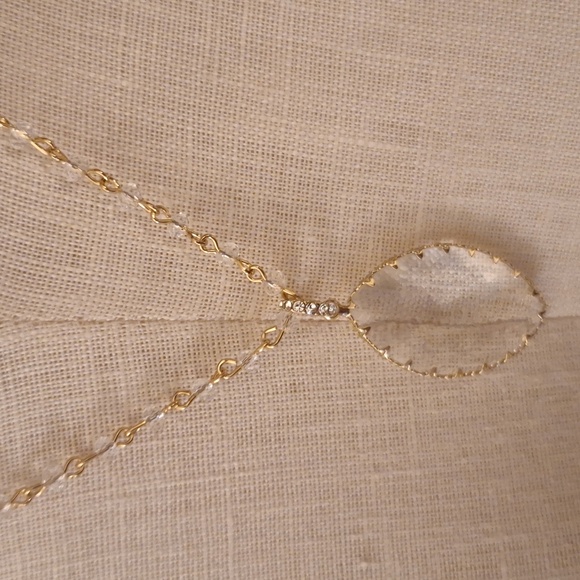 Gold and Silver Teardrop Necklace Set - Picture 2 of 7